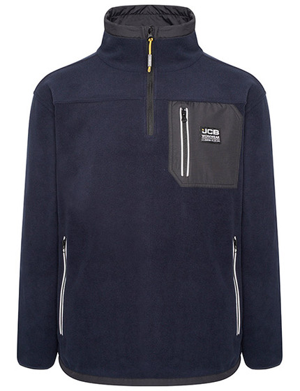 JCB Workwear Trade Heavyweight 1/4 Zip Tech Fleece - Navy