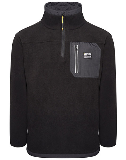 JCB Workwear Trade Heavyweight 1/4 Zip Tech Fleece - Black