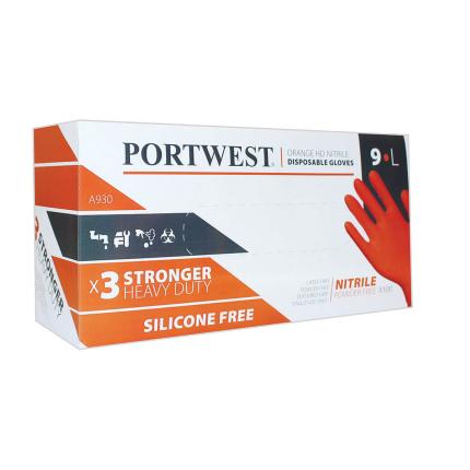 Portwest
 Orange HD Disposable Glove (Pk100) 1