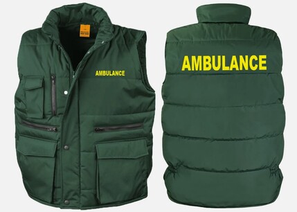 Ambulance Printed Result Workguard Bodywarmer