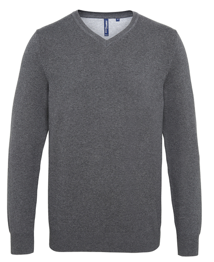 Asquith & Fox Mens Cotton Blend V-Neck Sweater