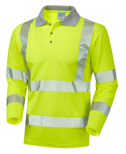 LEO BARRICANE ISO 20471 Cl 3 Coolviz Plus Sleeved Polo Shirt