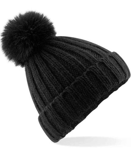 Beechfield Verbier Fur Pop Pom Beanie 0
