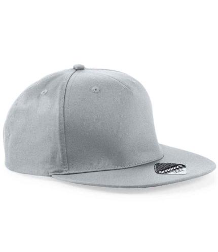 Beechfield 5 Panel Snapback Rapper Cap - Light Grey