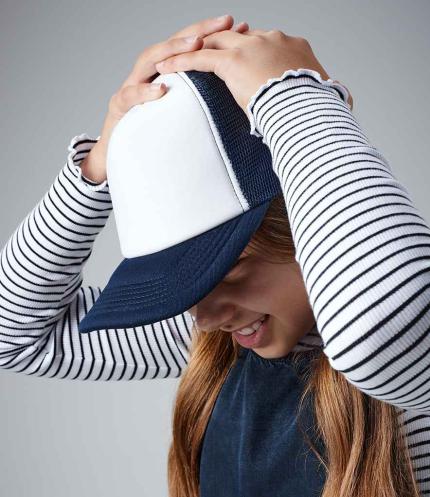 Beechfield Kids Vintage Snapback Trucker Cap 2