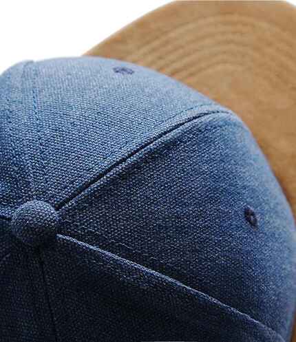 Beechfield Suede Peak Snapback Cap 3
