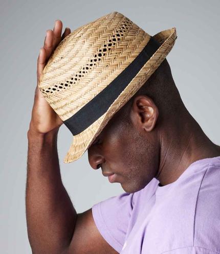 Beechfield Straw Summer Trilby 1