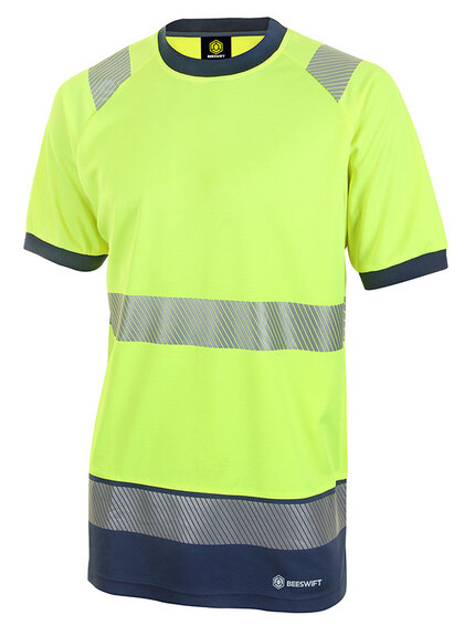 Beeswift Deltic Hi Vis Two Tone Short Sleeve T Shirt Class 2
