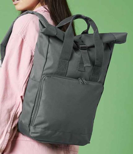 BagBase Recycled Twin Handle Roll-Top Backpack 1