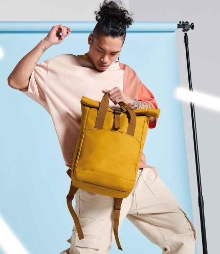 BagBase Recycled Twin Handle Roll-Top Backpack 2