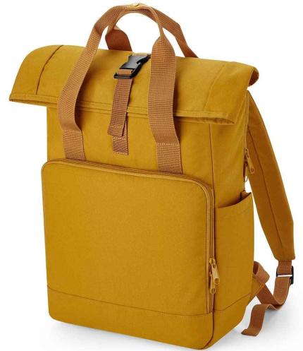 BagBase Recycled Twin Handle Roll-Top Laptop Backpack
