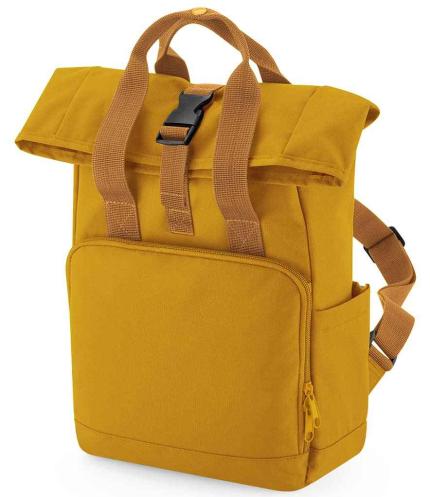 BagBase Recycled Mini Twin Handle Roll-Top Backpack