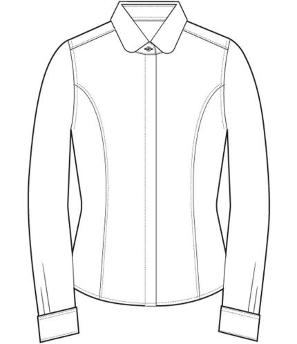 Brook Taverner Ladies Trevi Long Sleeve Poplin Shirt 2