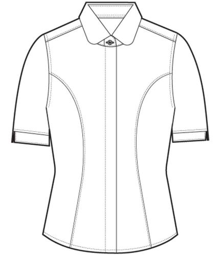 Brook Taverner Ladies Soave Short Sleeve Poplin Shirt 1