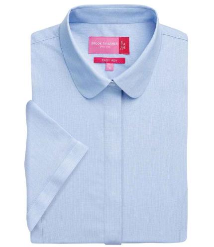 Brook Taverner Ladies Soave Short Sleeve Poplin Shirt