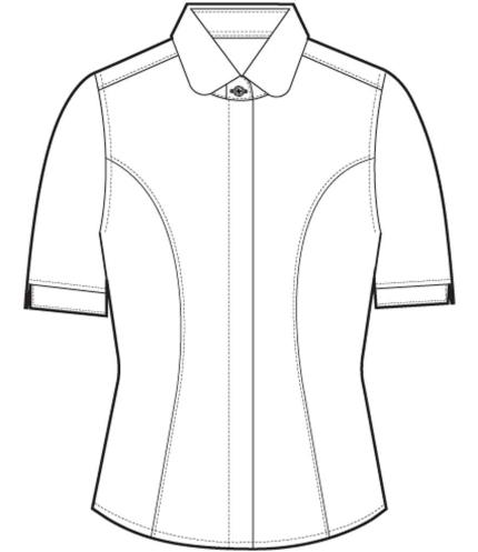 Brook Taverner Ladies Soave Short Sleeve Poplin Shirt 2