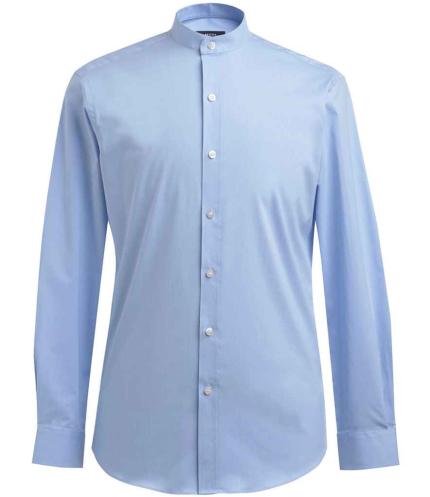 Brook Taverner Volterra Long Sleeve Grandad Collar Shirt