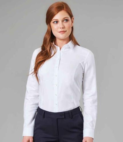 Brook Taverner Ladies Albany Long Sleeve Classic Oxford Shirt 1