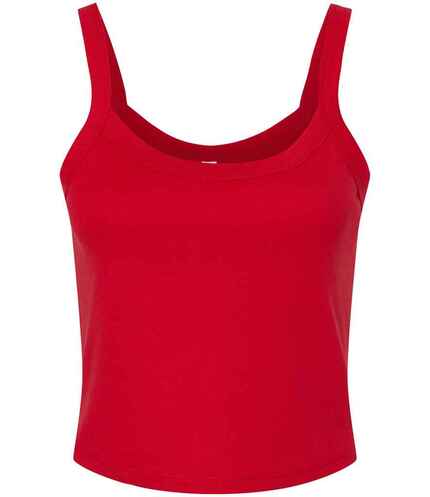 Bella Ladies Micro Rib Spaghetti Strap Tank Top