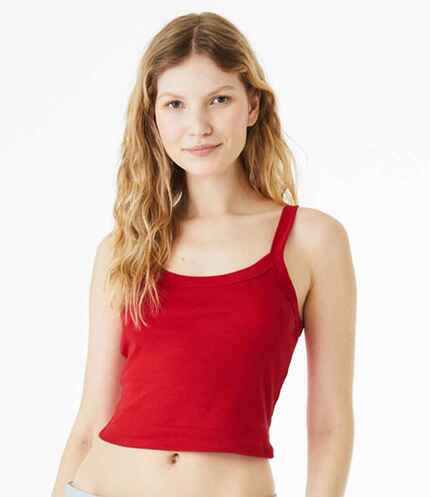 Bella Ladies Micro Rib Spaghetti Strap Tank Top 3