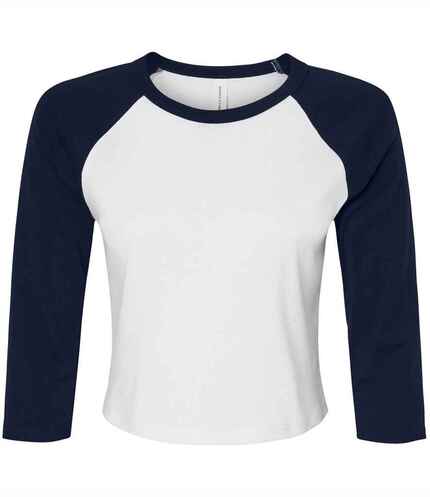 Bella Ladies Micro Rib 3/4 Raglan Baby T-Shirt 0