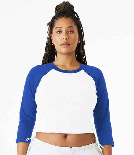 Bella Ladies Micro Rib 3/4 Raglan Baby T-Shirt 3
