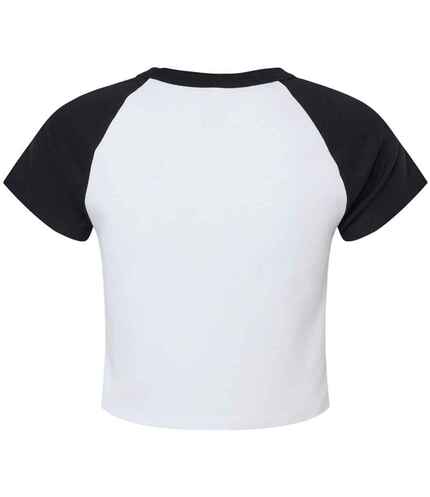 Bella Ladies Micro Rib Raglan Baby T-Shirt 2