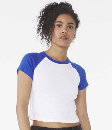 Bella Ladies Micro Rib Raglan Baby T-Shirt 3