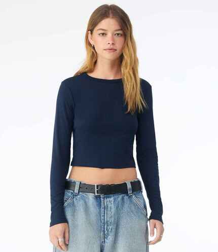 Bella Micro Rib Long Sleeve Baby T-Shirt 3