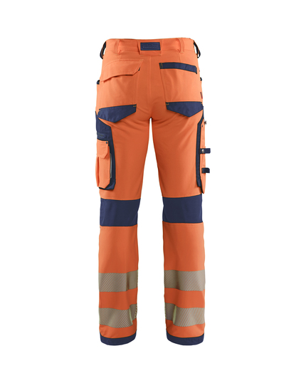 Blaklader Hi-Vis Trousers, 4-way stretch Without Nail Pockets 1