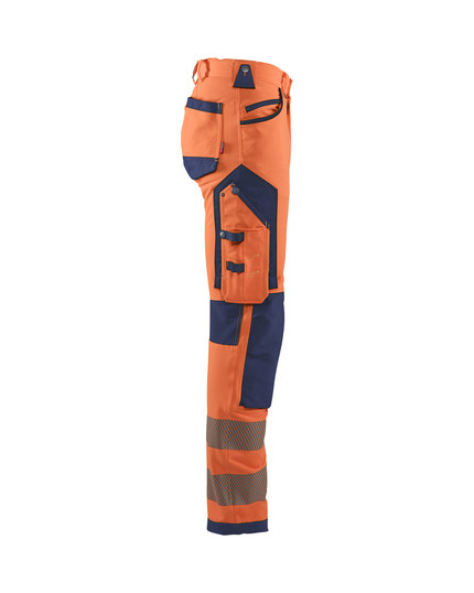 Blaklader Hi-Vis Trousers, 4-way stretch Without Nail Pockets 3