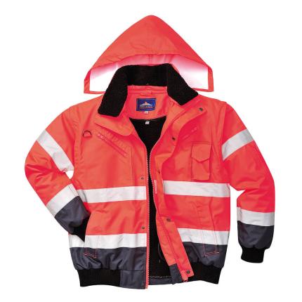 Portwest Hi-Vis 3-in-1 Contrast Bomber Jacket