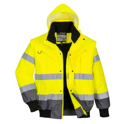 Portwest Hi-Vis 3-in-1 Contrast Bomber Jacket