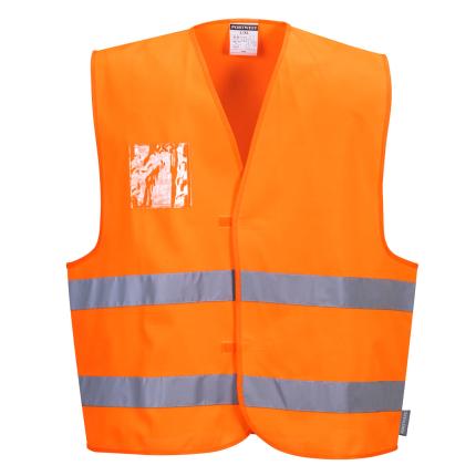 Portwest
 Hi-Vis Two Band Dual ID Holder Vest 0