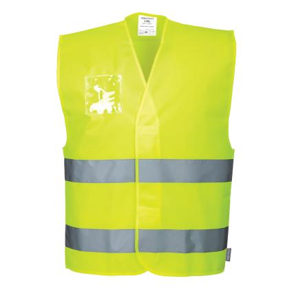 Portwest Hi-Vis Two Band Dual ID Holder Vest 1