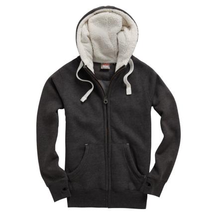 Cotton Ridge Sherpa Fleece Zip Hoodie-Peach Finished (F15)