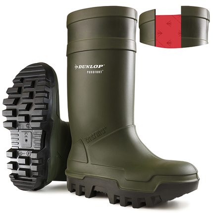 DUNLOP PUROFORT THERMO+ FULL SAFETY WELLINGTON GREEN