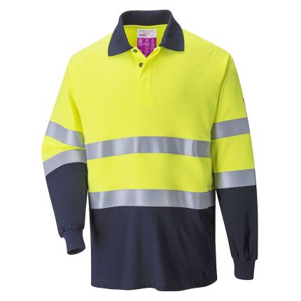 Portwest
 Flame Resistant Anti-Static Two Tone Polo Shirt