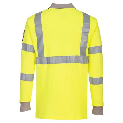 Portwest
 Flame Resistant Anti-Static Hi-Vis Long Sleeve Polo Shirt 1