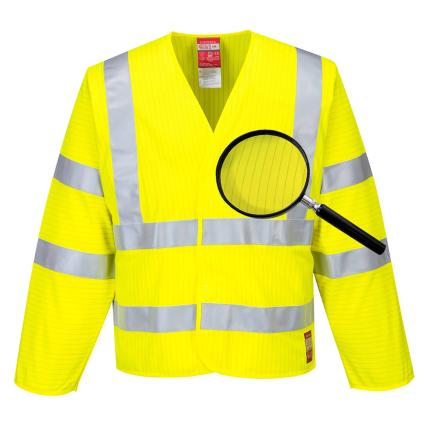 Portwest Hi-Vis Anti Static Jacket - Flame Resistant
