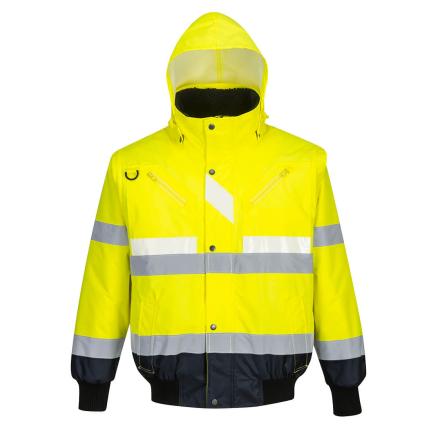 Portwest
 Glowtex Hi-Vis 3-in-1 Contrast Bomber Jacket 0