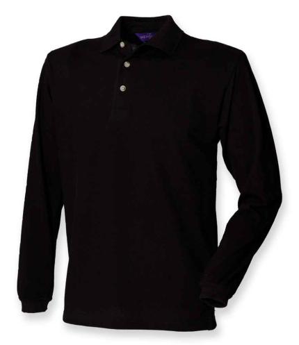 Henbury Long Sleeve Cotton Piqué Polo Shirt 0
