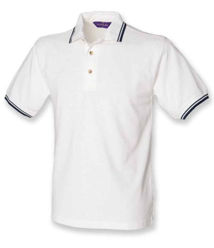 Henbury Contrast Double Tipped Cotton Piqué Polo Shirt