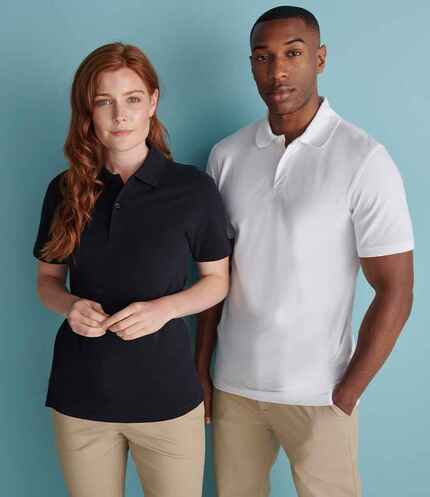 Henbury Unisex Stretch Cotton Piqué Polo Shirt 1