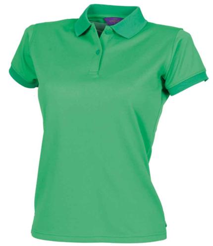 Henbury Ladies Coolplus® Wicking Piqué Polo Shirt