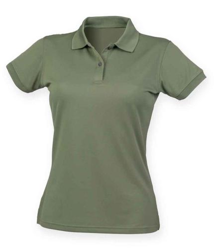 Henbury Ladies Coolplus® Wicking Piqué Polo Shirt
