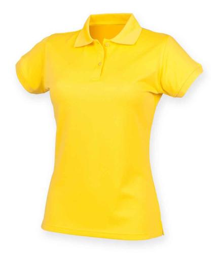 Henbury Ladies Coolplus® Wicking Piqué Polo Shirt