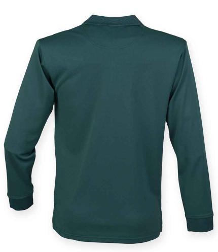 Henbury Unisex Long Sleeve Coolplus® Piqué Polo Shirt 2