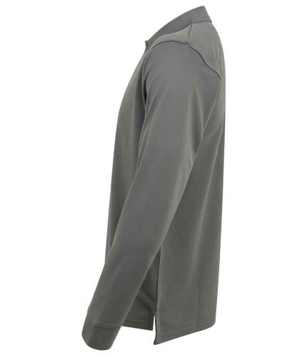 Henbury Unisex Long Sleeve Coolplus® Piqué Polo Shirt 1