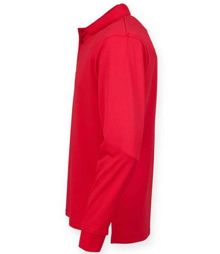 Henbury Unisex Long Sleeve Coolplus® Piqué Polo Shirt 1